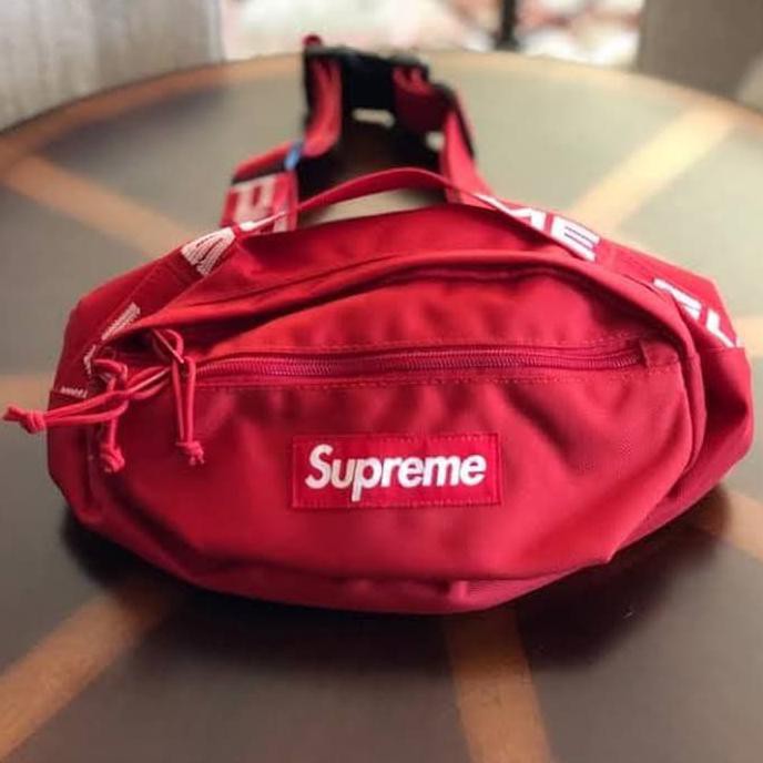 Pengiriman Cepat SUPREME WAIST BAG ORIGINAL KAOS HOODIE KAWS JORDAN BAPE OFF WHITE LV DISKON