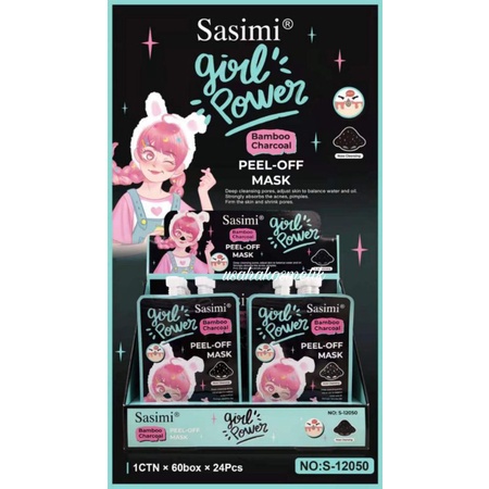 ECER!! MASKER KOMEDO PEEL OFF MASK SASIMI GIRL POWER NO. S12050