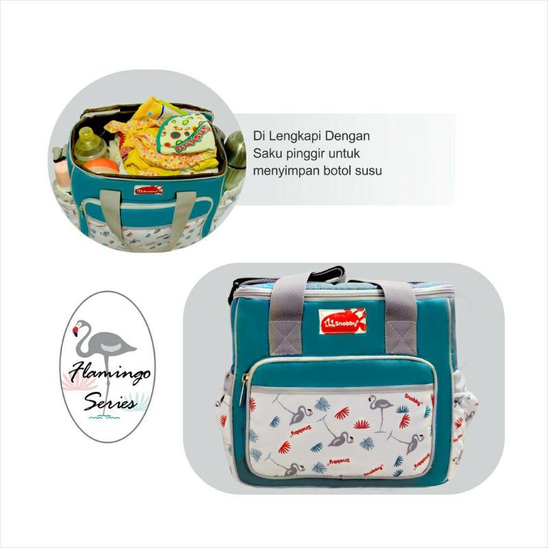 Snobby Tas Bayi Medium Flamingo Series Aplikasi Saku print TPT5272