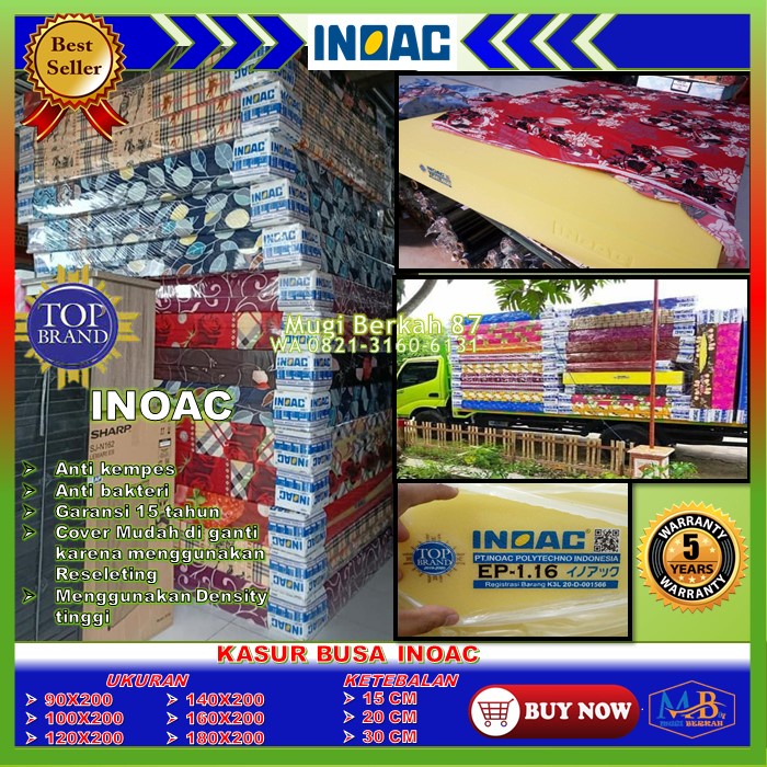 Kasur Busa Inoac foam 200x160x30