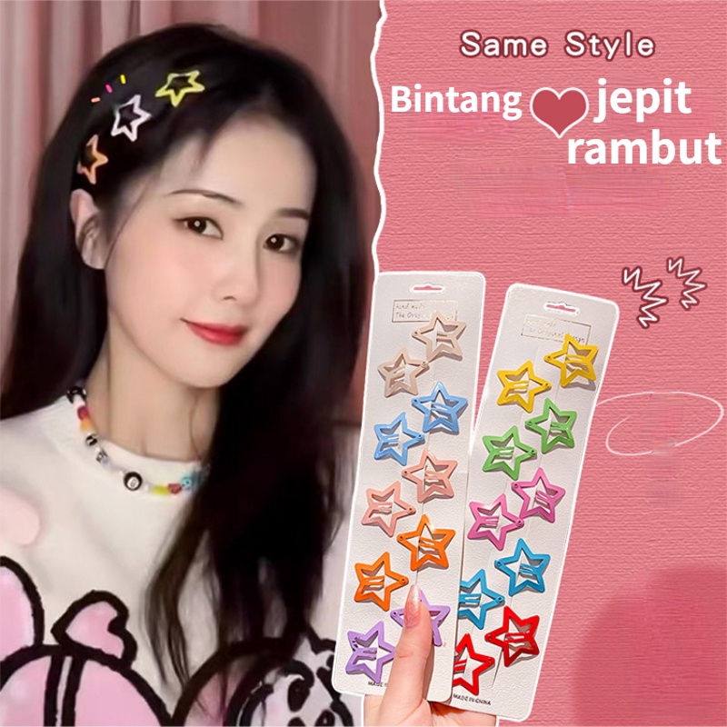 Jepit Rambut Bentuk Bintang Warna-Warni Gaya Korea Untuk Anak