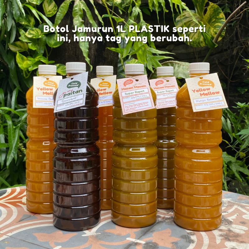 

JAMURUN 1 L PLASTIK VARIAN KUNYIT Kunyit Asam, Super Rapet, Immune Booster, dll