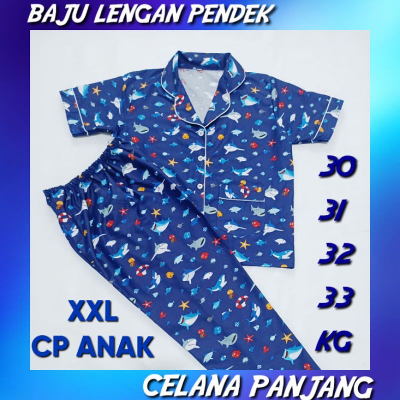 Piyama anak motif baby shark