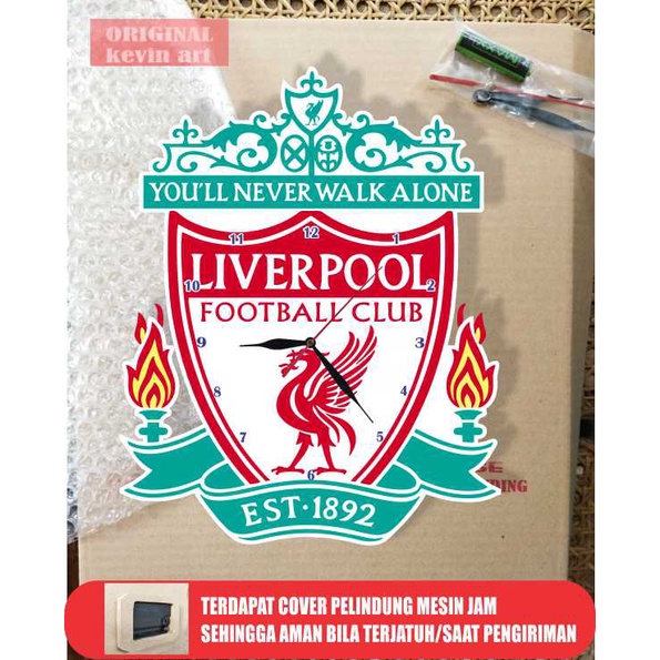 JAM DINDING LIVERPOOL KAYU UNIK KARAKTER MERCHANDISE UKIRAN MURAH ARTISTIK TERLARIS