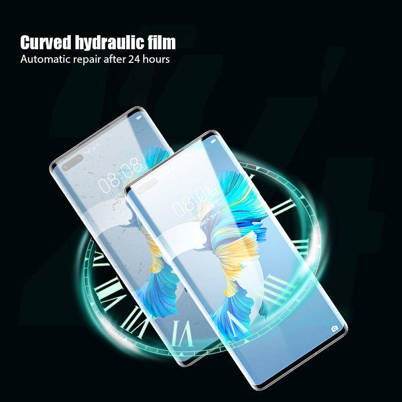 Film Pelindung Layar 360 Full Cover HD Hydrogel Untuk Huawei P50 P40 P30 Pro Mate 30 40 Pro Honor 50 Pro