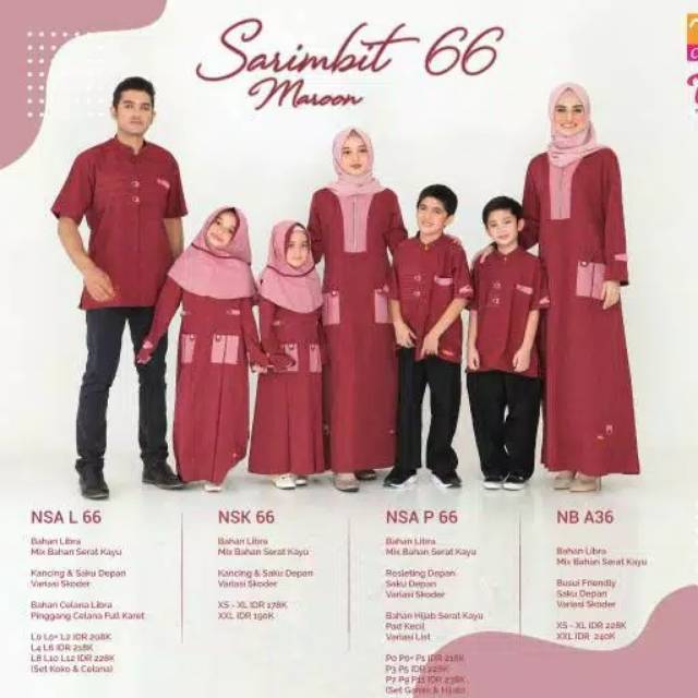 SARIMBIT 66 MAROON / NSK 66 / NSAL 66 / NSAP 66 /NB A36 / SARIMBIT NIBRAS / SARIMBIT 2020