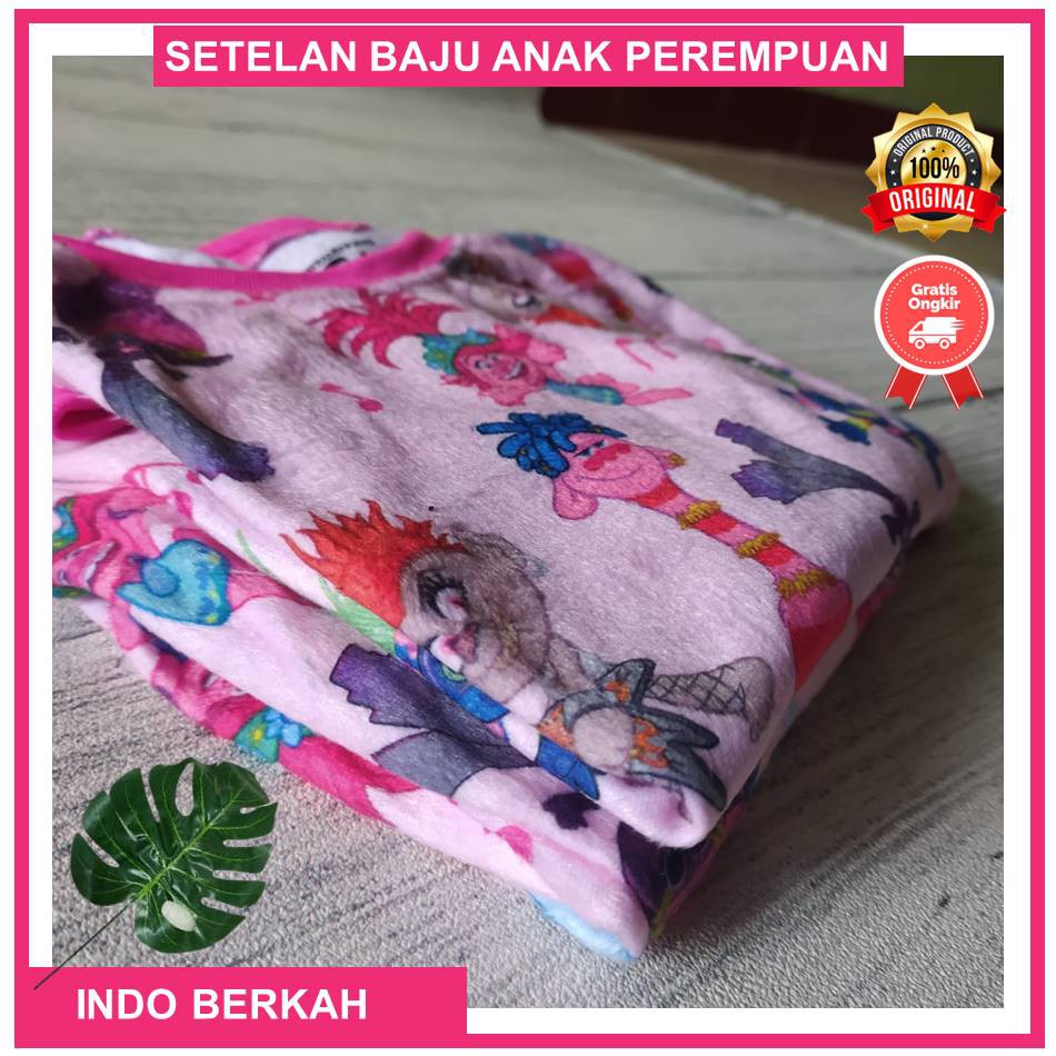 Piyama Anak Perempuan Import Baju Lengan Panjang Celana Panjang Murah