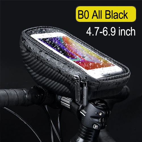 WILD MAN Tas Sepeda Smartphone Case Holder Handlebar Hard Shell Waterproof 1L - E1 - Black