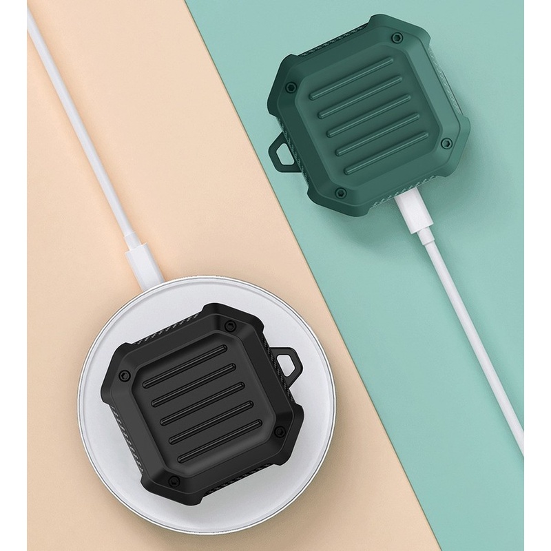 Case Pelindung Earphone Full Body Tahan Lama Dengan Carabiner Untuk Samsung Galaxy Buds Live Pro