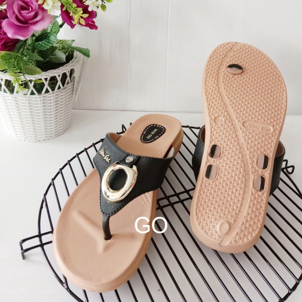 gos NEW ERA LB E 5111 Sandal Wanita Wedges Fashion Sendal NEW ERA Dewasa Cewek Perempuan Original Sandal Gaul Kekinian Nyaman