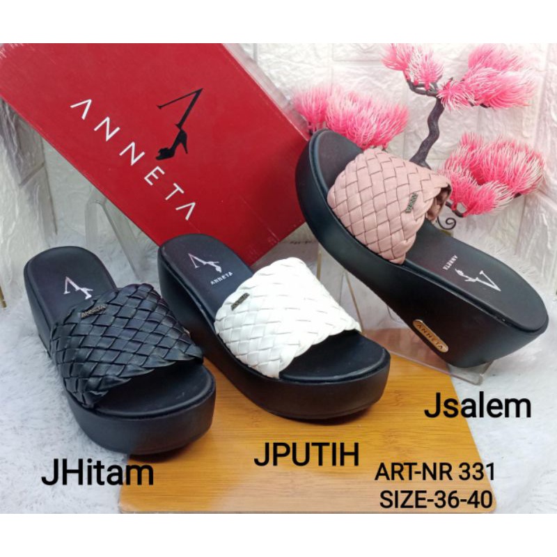 SANDAL WEDGES IMPORT WANITA ANNETA NR-331
