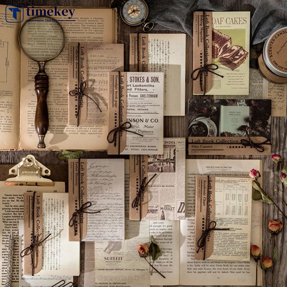 Timekey 60pcs Kertas Surat Gaya Vintage Retro Untuk Dekorasi Scrapbookkartu Jurnal DIY D2H8