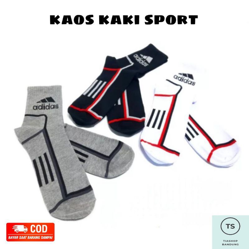 1 Lusin Kaos Kaki Olahraga AD || Kaos Kaki Sport Pria dan Wanita || Kaos Kaki Sepeda