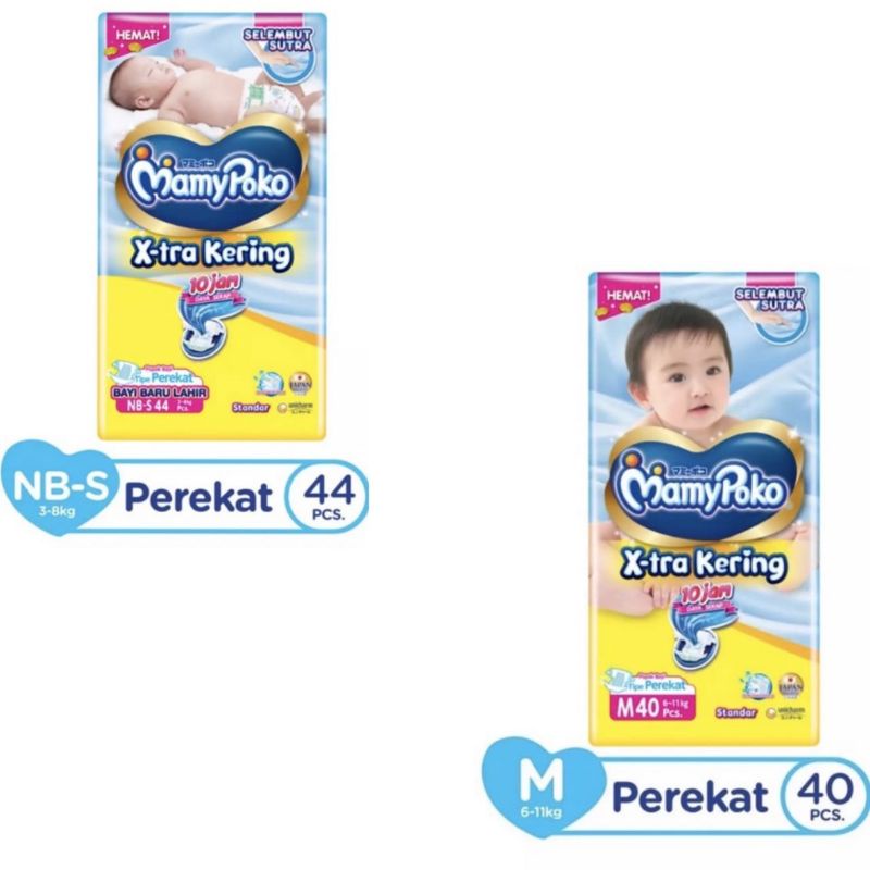 Mamypoko NBS44 / M40 / NB-S44 / M 40 Xtra Kering Perekat NB S 44