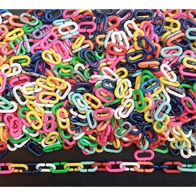 Mainan Edukasi Anak Meronce Rantai Plastik Kemasan 1 kg