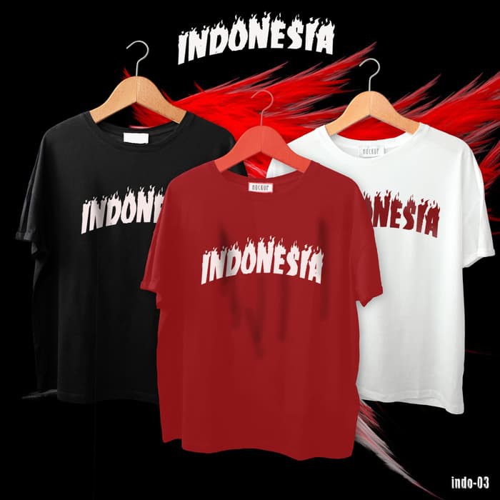 Kaos Indonesia Merah Putih - Putih