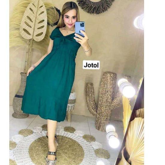 Produk Impor ?? Daster Serut Dada Casandra Bali Kekinian Bahan Rayon Polos Wanita Remaja ㈤ 78