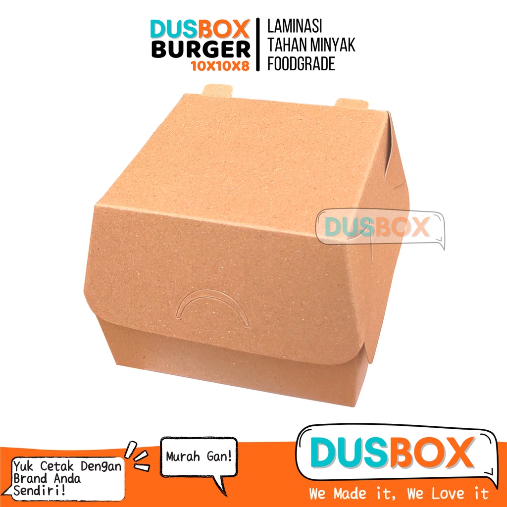 Kemasan Burger / Dus Burger / Kemasan Burger Polos / Box Burger / Wadah burger / Tempat Burger / Dus
