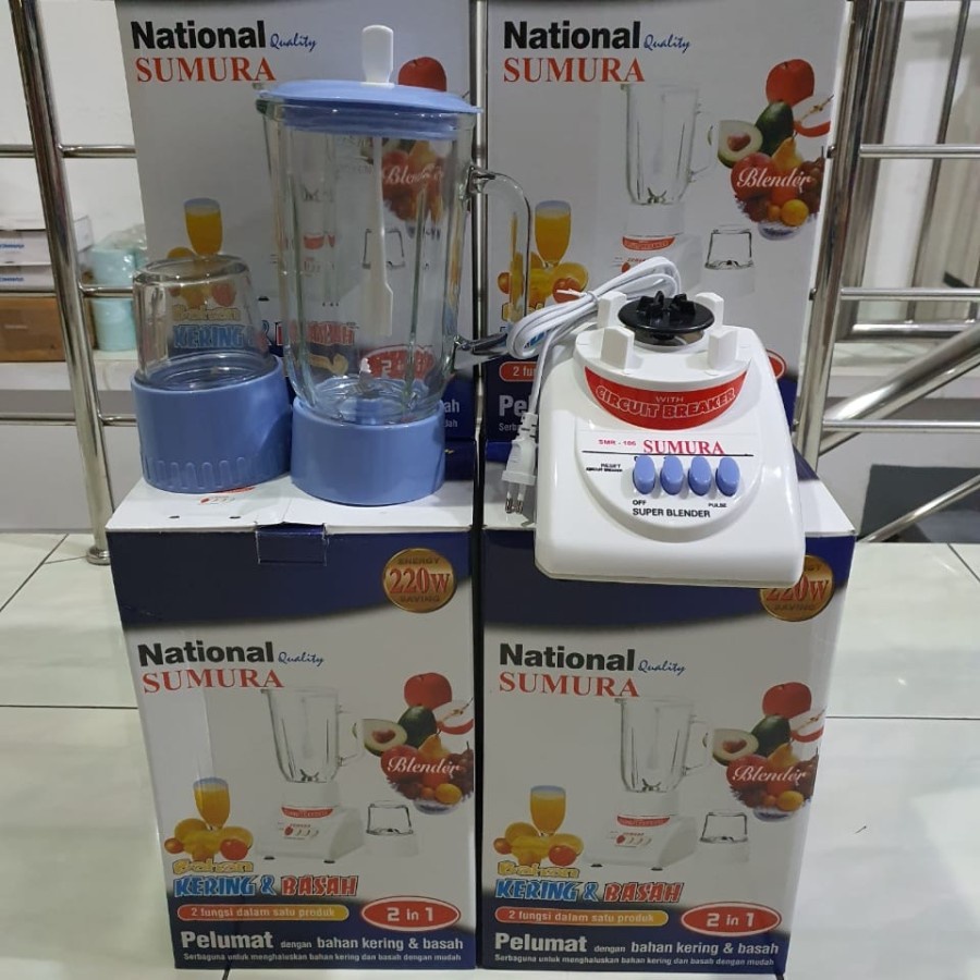 BLENDER NATIONAL Juicer Chopper LISTRIK KACA 220W - SUMURA SMR 106