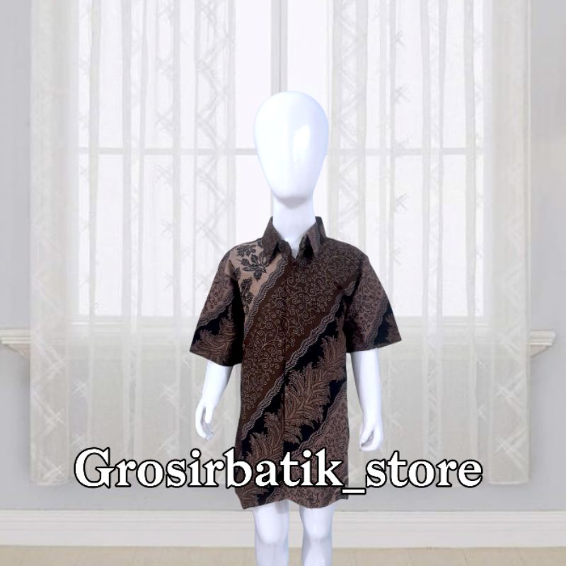 BAJU KEMEJA BATIK COUPLE AYAH DAN ANAK PREMIUM KATUN FURING MOTIF MEWAH