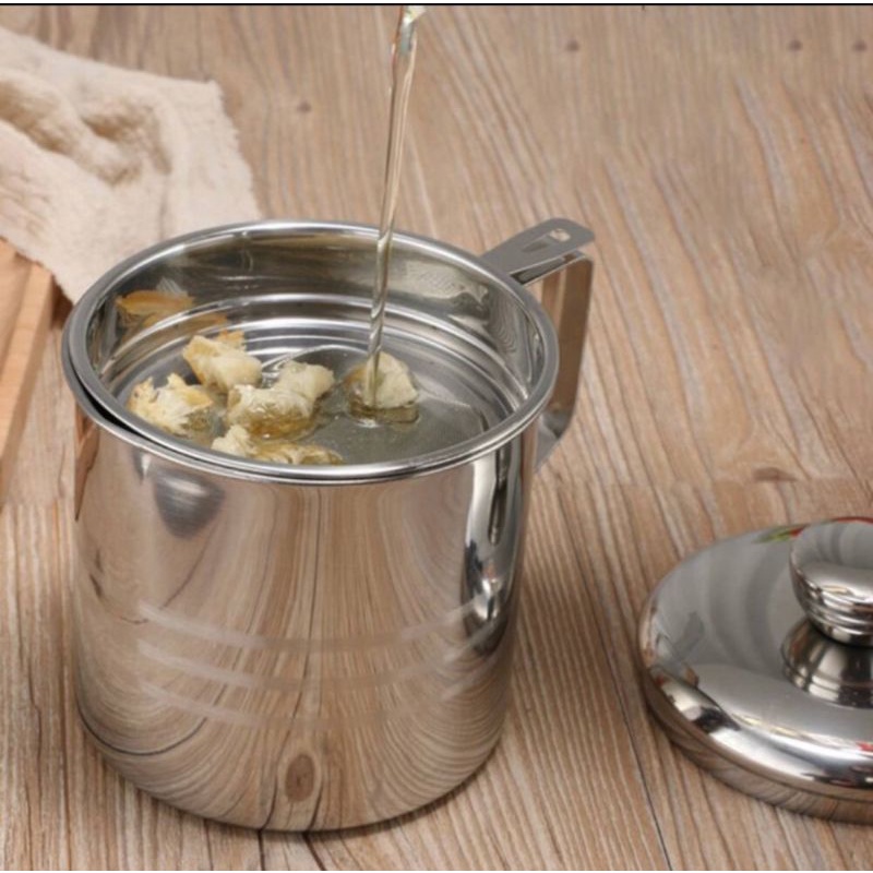 Oil pot penyaring minyak goreng/minyak jelantah