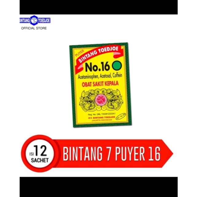 Puyer 16 Bintang Toedjoe isi 12 sachet