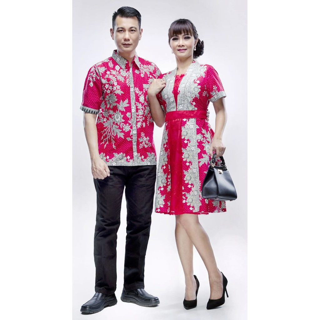 Batik Couple / Batik Couple Keluarga / Batik Keluarga /Batik Jumbo /Batik Couple KD Melati Merah