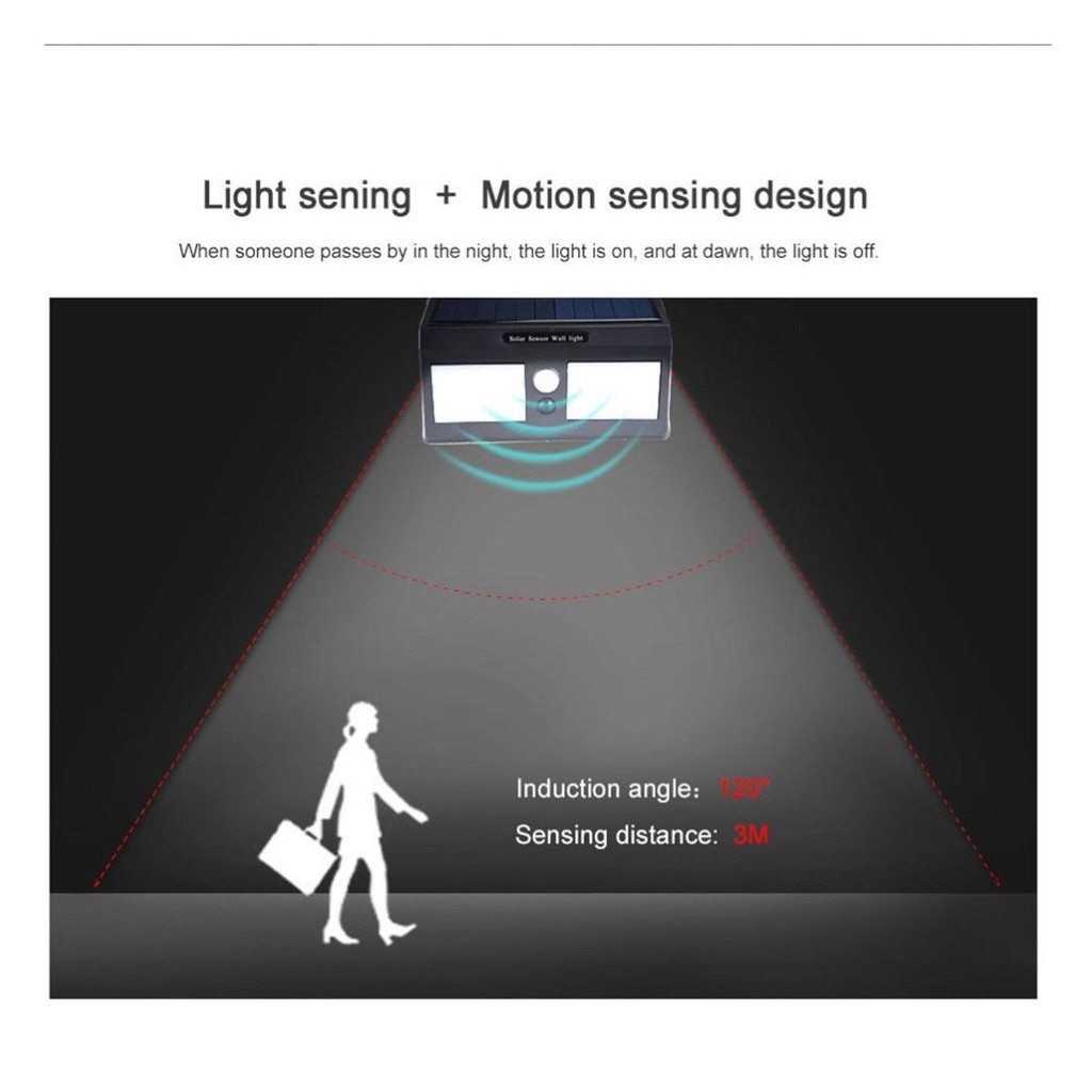 Alarm Lampu Solar Sel Tenaga Matahari Sensor Gerak Weatherproff 111107
