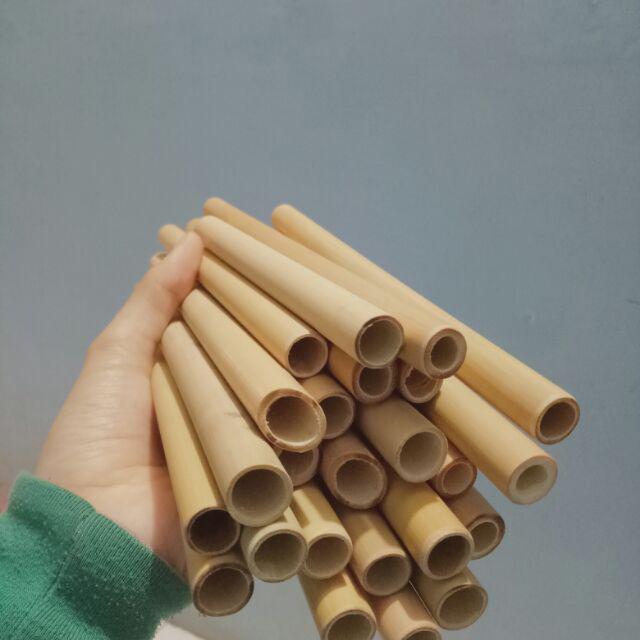 Bali Paper Straw & Brush Sikat Pembersih Sedotan Kaca Bambu Stainless Minum Kertas Ramah Lingkungan