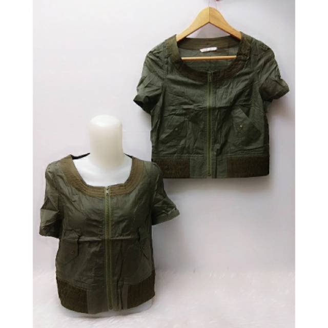 Blouse army import 01399 Jaket Crop Army Import