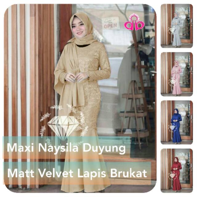Gamis Syari Naysila Duyung Gamis Brukat Mermaid Gamis Murah Baju Muslim Gamis Duyung Tanah Abang