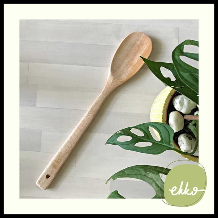 Spatula Kayu - Bulat / Wooden Cooking Spatula Sutil Sodet Sendok Kayu