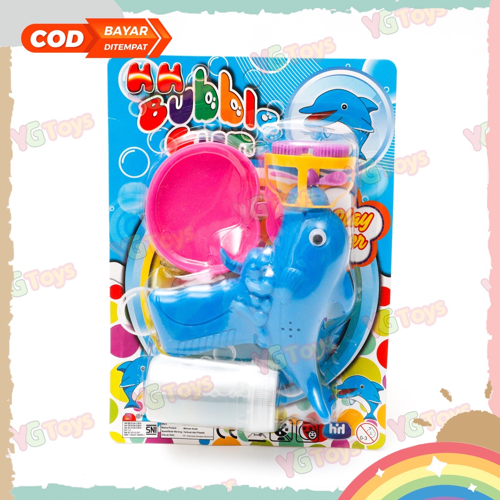 YGtoys Mainan Bubble Gun Ikan Dolphin Gelembung Sabun Tembakan Bubble Gatling