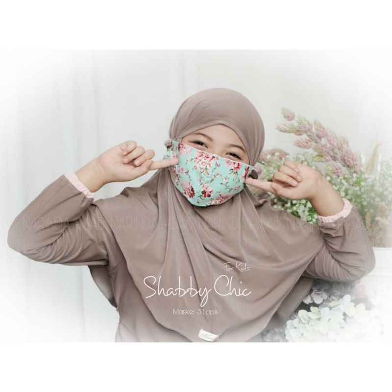 Masker Shabby Chic Mom &amp; Kids Original Narinda Hijab