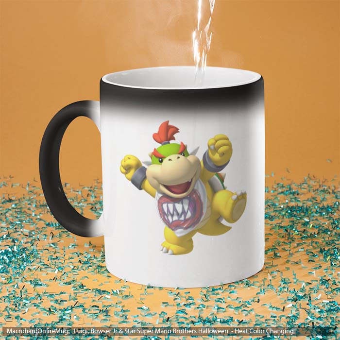 Mug Magic Luigi Bowser Jr Star Super Mario Brothers Halloween