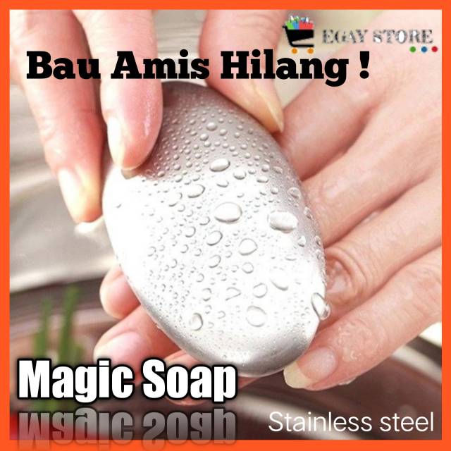 MAGIC SOAP STAINLESS STEEL SABUN CUCI TANGAN PENGHILANG BAU AMIS SABUN AJAIB TERLARIS