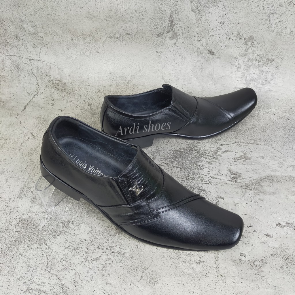 Sepatu Pantofel Kulit Asli Pria Sepatu Kerja Pentopel Kantoran Pentofel Formal Dinas Cowok  076 no