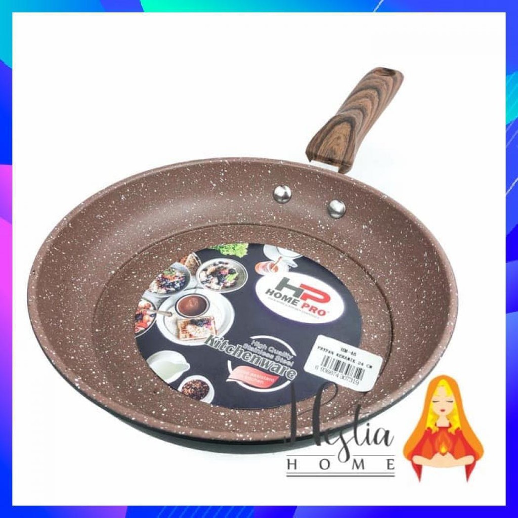 Home Pro Ceramic Frypan Wajan Anti Lengket Keramik 24 Cm
