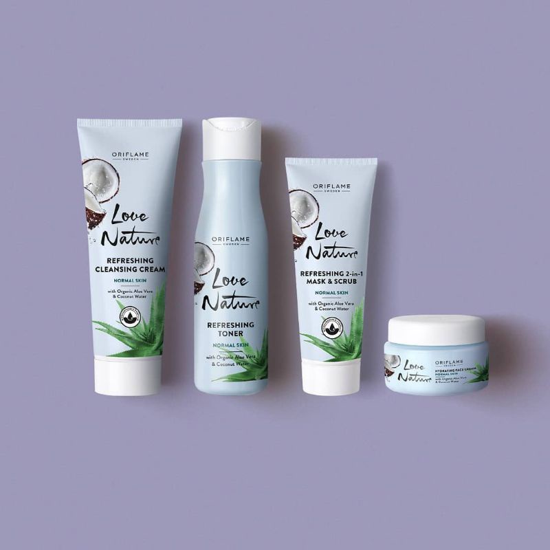 Love Nature Aloe Vera &amp; Coconut Water Face Cream, Cleansing Cream, Toner Mask &amp; Scrub