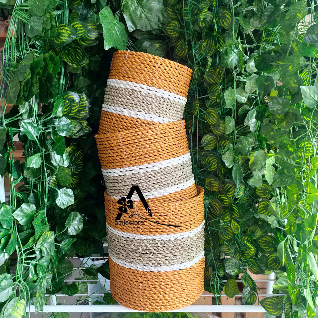 Pot Mendong/ pot anyaman/ pot rotan