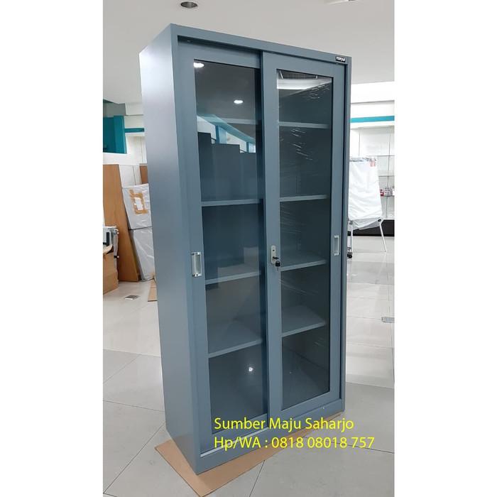 

Cabinet / Lemari Arsip Besi Pintu Sliding Kaca Geser Topas Bkn Brother Vip Elite
