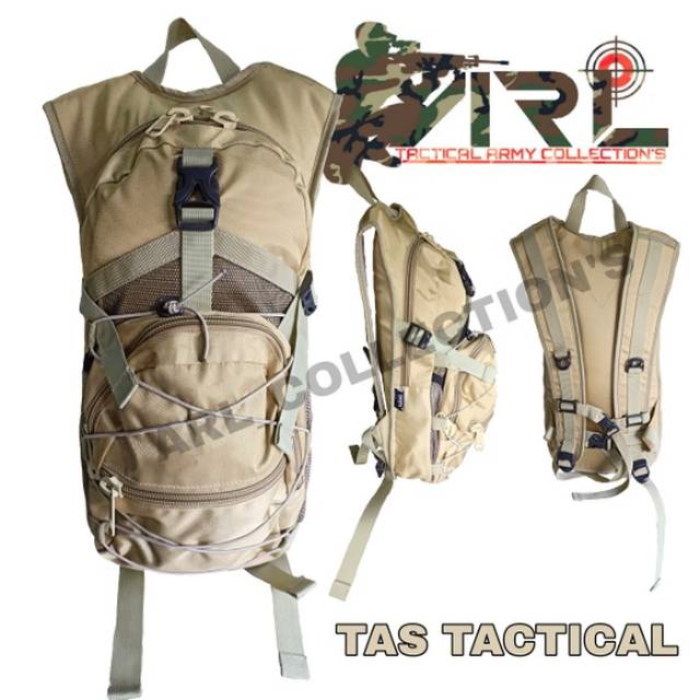 Tas gandong tactical army cream/tas sepeda gendong/tas motor / airsoft outdoor