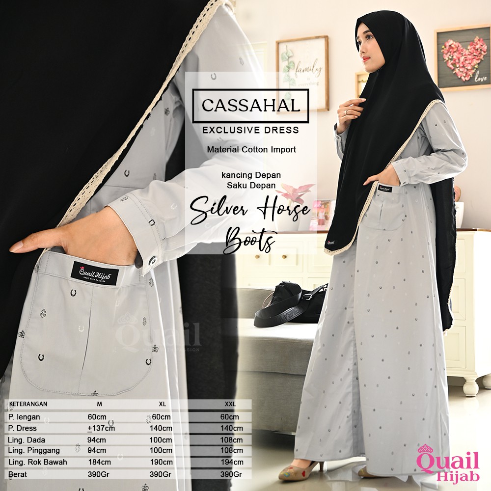 [ NEW ] Gamis CASSAHAL Quail Hijab ORI