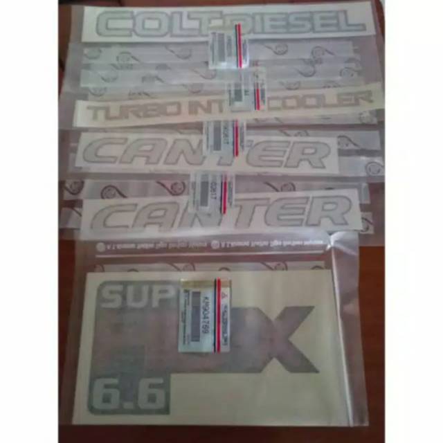 Sticker stiker set SUPER HDX 6,6 CANTER