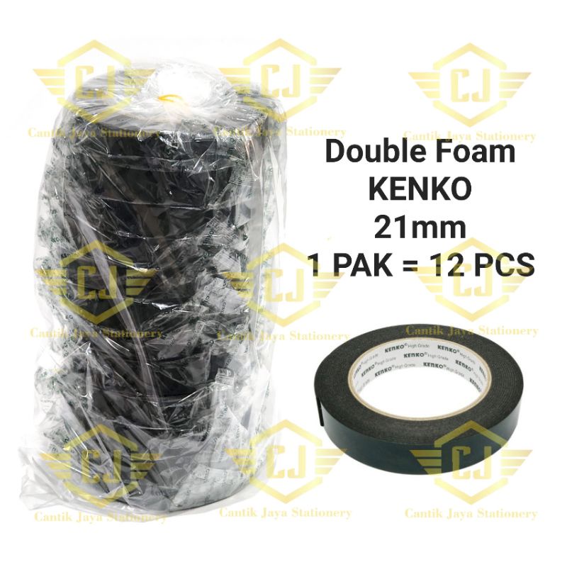 

1 PAK / 12 Pcs Double Tape Foam KENKO 21 mm x 5 Yard