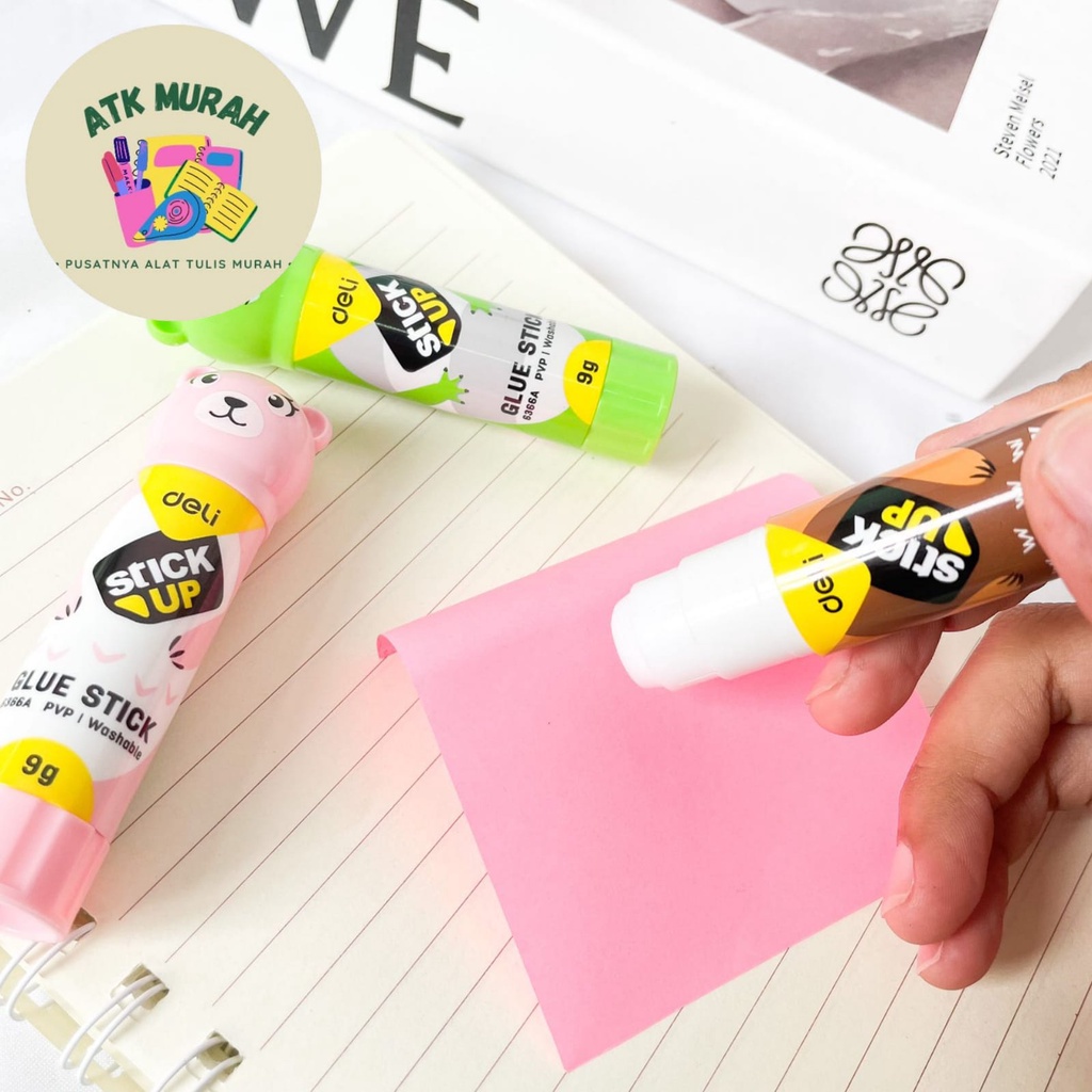 

Lem DELI bentuk hewan Stick Glue beruang kodok koala pink lucu alat tulis kantor warna pastel alat tulis kantor