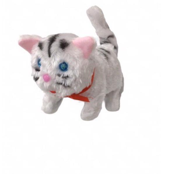 MAINAN KUCING BERSUARA BONEKA KUCING  BERJALAN