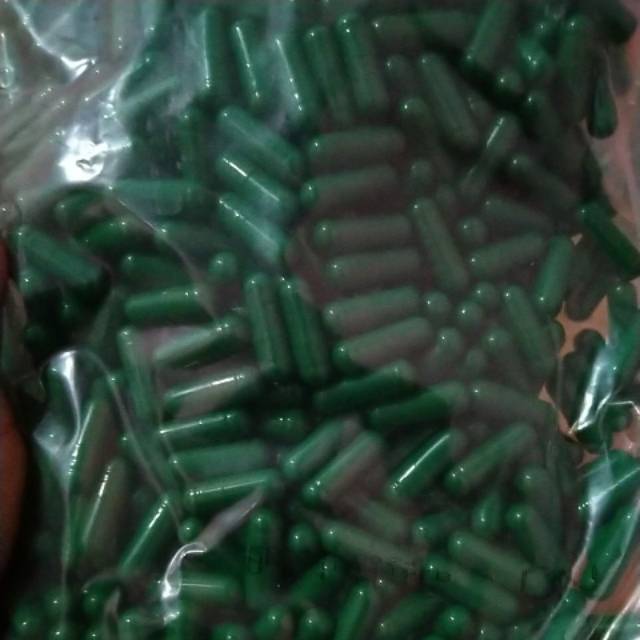 Cangkang Kapsul Kosong 0 Full Hijau Isi 1000 Kapsul