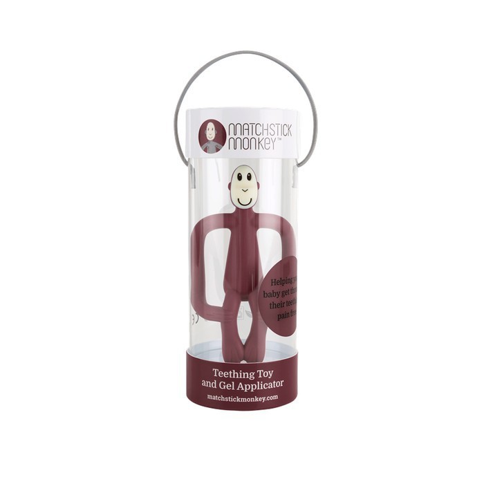 MATCHSTICK MONKEY TEETHER CLARET