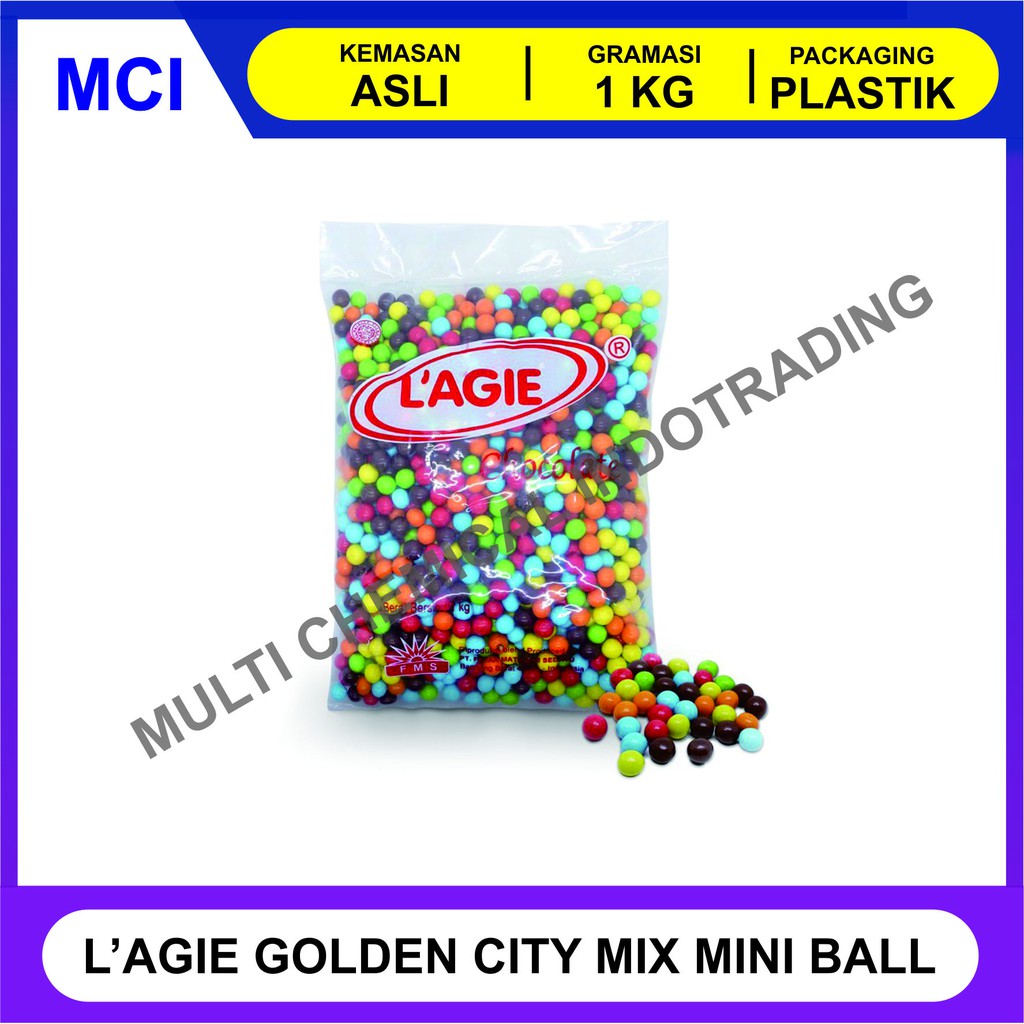 

SNACK COKELAT LAGIE GOLDEN CITY MINI WARNA WARNI 1 KG / CEMILAN COKLAT